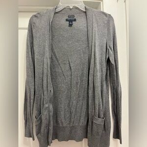 Gray Tommy Hilfiger cardigan, 100% cotton, size S/P